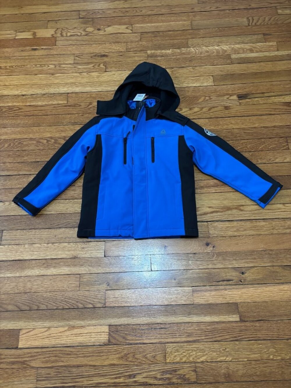 Reebok Boys 3 in 1 Jacket Small 8 Blue Full Zip Hooded Insulated Coat NWT $149